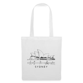 Sydney Opernhaus Linienkunst - Stoffbeutel - Weiß - Vorne