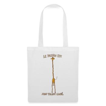 Zeichnen ist mein verborgenes Talent – Funny Giraffe - Stoffbeutel - Weiß - Vorne