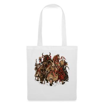 Polnische Weihnachtssänger – slawisches Folklore-Design - Stoffbeutel - Weiß - Vorne