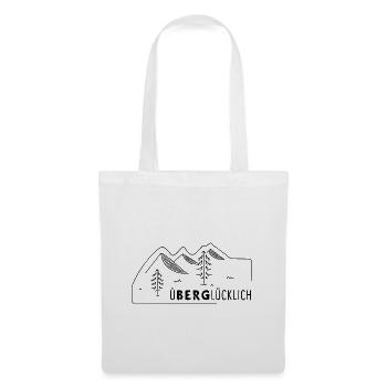 Überglücklich – Wandern, Berge und Natur erleben - Stoffbeutel - Weiß - Vorne