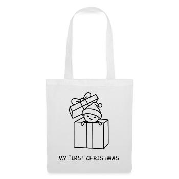 My First Christmas - Stoffbeutel - Weiß - Vorne