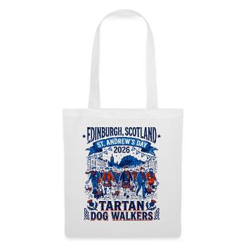 St Edinburgh Scotland Tartan Dog Walkers Oct - Stoffbeutel - Weiß - Vorne
