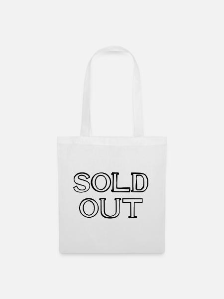 Sold Out Schriftzug handgezeichnet - Stoffbeutel - Weiß