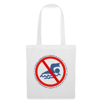 schwimmingpool verbotsschild spanien  - Stoffbeutel - Weiß - Vorne