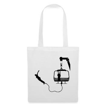  Bungee Jumper Geschenkidee, Bungy Jumps, Bungee - Stoffbeutel - Weiß - Vorne