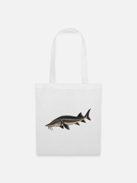 Stör Fisch Angeln - Stoffbeutel - Weiß
