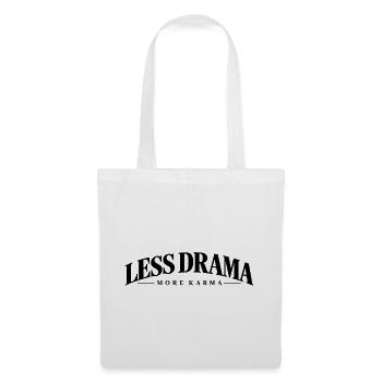 Less Drama More Karma – Minimalist Statement - Stoffbeutel - Weiß - Vorne