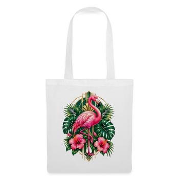 Niedlicher Flamingo Süße Flamingos - Stoffbeutel - Weiß - Vorne