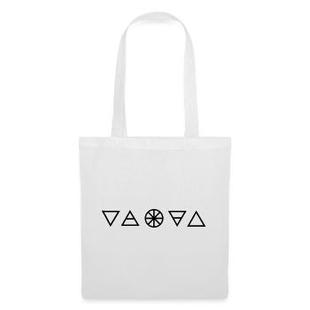Alle Elemente Vektorumrissdesign Schwarz - Stoffbeutel - Weiß - Vorne