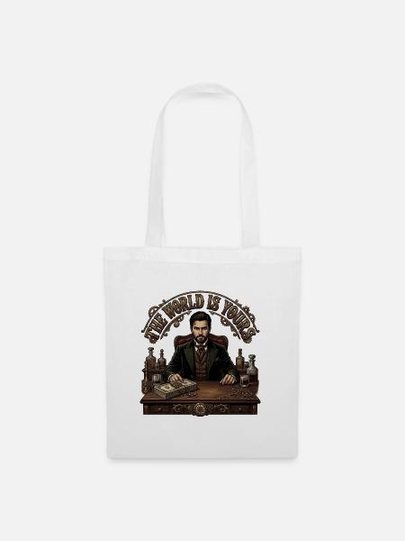 The_World_is_yours_-_Steampunk - Stoffbeutel - Weiß