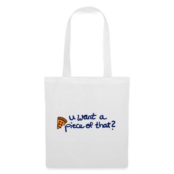 Lustiges Pizza Design für Pizza Lover - Stoffbeutel - Weiß - Vorne