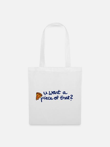 Lustiges Pizza Design für Pizza Lover - Stoffbeutel - Weiß