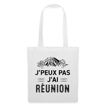 J peut pas j ai reunion t-shirt cadeau humor - Stoffbeutel - Weiß - Vorne