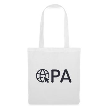 Opa mit Internet-Symbol – Schwarz - Stoffbeutel - Weiß - Vorne