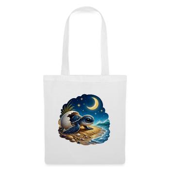 Kleine Schildkröte Baby Meer Strand Kinder T-Shirt - Stoffbeutel - Weiß - Vorne