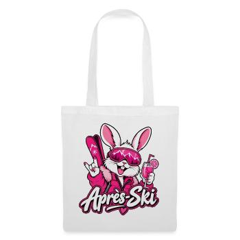 Apres Ski Hase Ski Bunny Skiparty Pink - Stoffbeutel - Weiß - Vorne