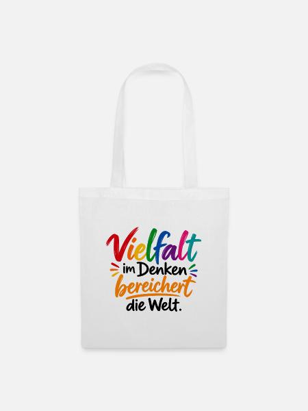 Vielfalt im Denken - Stoffbeutel - Weiß