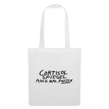 Cortisolspiegel putzen - Stoffbeutel - Weiß - Vorne