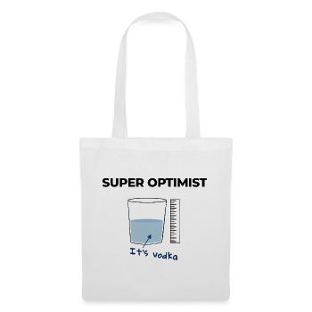 Ich bin ein Optimist, es ist Wodka - Stoffbeutel - Weiß - Vorne