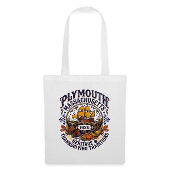 Plymouth Massachusetts 1620 Thanksgiving Heritage - Stoffbeutel - Weiß - Vorne