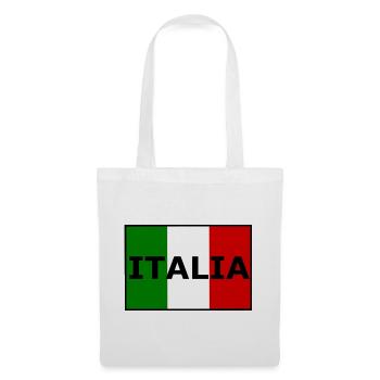 Italienische Flaggen-Typografie - Stoffbeutel - Weiß - Vorne