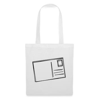 Postkarte handgezeichnet - Stoffbeutel - Weiß - Vorne