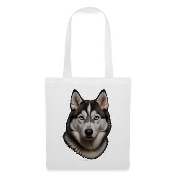 Husky  Porträt - Stoffbeutel - Weiß - Vorne