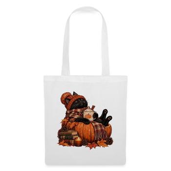 Katzenliebhaber Herbst Witzige Katze Design - Stoffbeutel - Weiß - Vorne