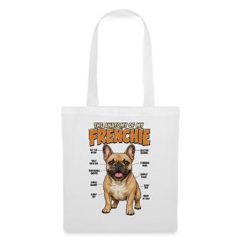 Hunde Hundehalter Französische Bulldogge Geschenk - Stoffbeutel - Weiß - Vorne