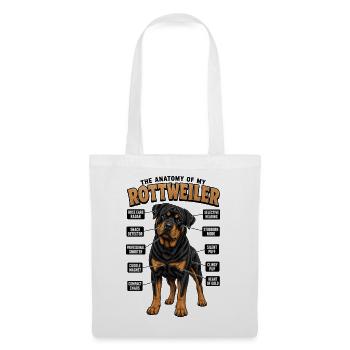 Rottweiler T Hundehalter Gassi Bekleidung Rotti  - Stoffbeutel - Weiß - Vorne