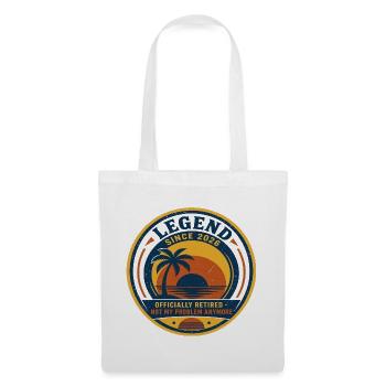 Legenden Ruhestand Retro Badge - Stoffbeutel - Weiß - Vorne