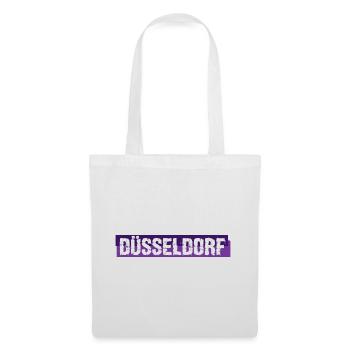 Düsseldorf - Grunge - Schriftzug - Deutschland - Stoffbeutel - Weiß - Vorne