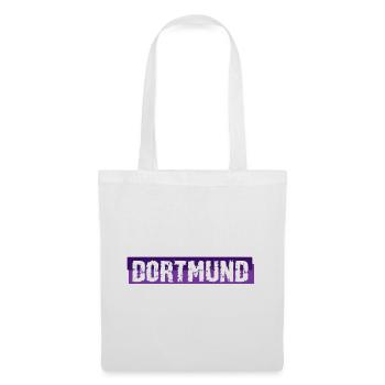 Dortmund - Grunge - Schriftzug - Deutschland - Stoffbeutel - Weiß - Vorne