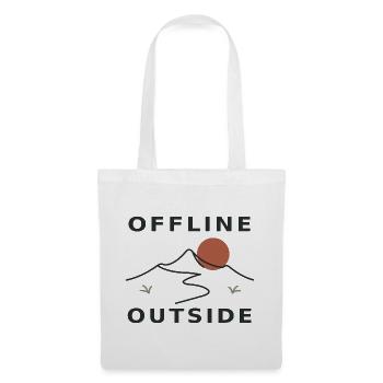 Offline Outside – Berge & Natur - Stoffbeutel - Weiß - Vorne