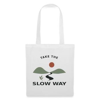 Take the Slow Way – Natur & Auszeit - Stoffbeutel - Weiß - Vorne
