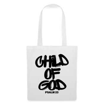 Child of God – Psalm 23 Christlicher Glaube - Stoffbeutel - Weiß - Vorne