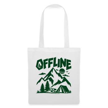 Offline – Berge Camping Wandern Natur Abenteuer - Stoffbeutel - Weiß - Vorne