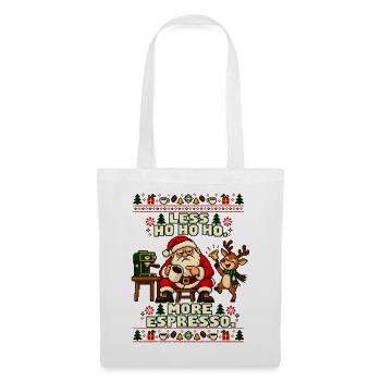 Weihnachten Espresso Kaffee Santa - Stoffbeutel - Weiß - Vorne
