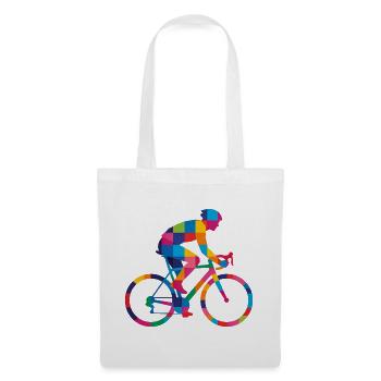 Lustiges Fahrrad Rennrad Gravel Radsport Geschenk - Stoffbeutel - Weiß - Vorne