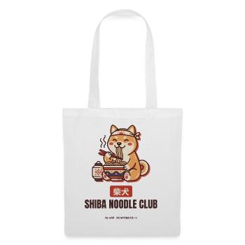 Shiba Nudelclub Shiba Inu Ramen essen - Stoffbeutel - Weiß - Vorne