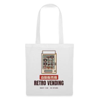 Retro-Verkaufsautomaten-Diskettekassette Japan - Stoffbeutel - Weiß - Vorne
