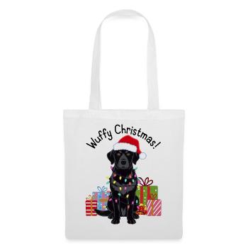 Hund Weihnachten Hunde Weihnachtspullover  - Stoffbeutel - Weiß - Vorne