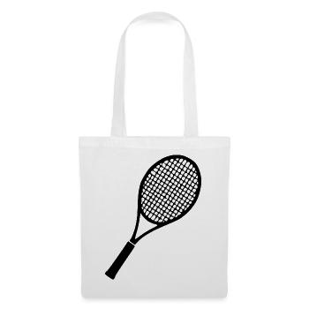 Tennisschläger Tennis Geschenk Tennisspieler - Stoffbeutel - Weiß - Vorne