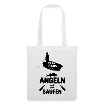 Angeln und Saufen - Stoffbeutel - Weiß - Vorne