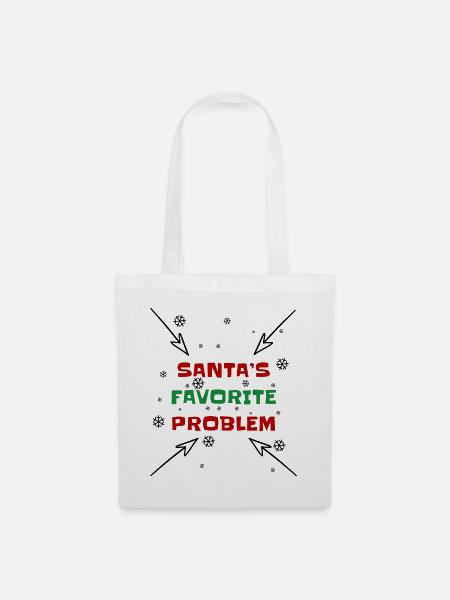 Santas Lieblingsproblem - Stoffbeutel - Weiß