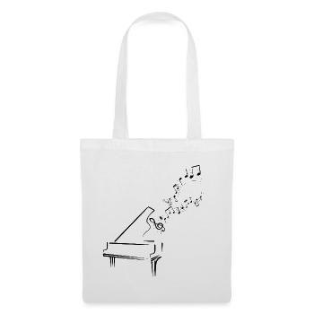 Musiknoten Musik Musiker Notenschlüssel Noten - Stoffbeutel - Weiß - Vorne