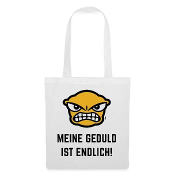 Meine Geduld Ist Endlich! (Emoticon / POS 3C Gold) - Stoffbeutel - Weiß - Vorne