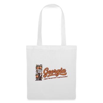 Georgia Retro Vintage Peach State Peaches Design - Stoffbeutel - Weiß - Vorne