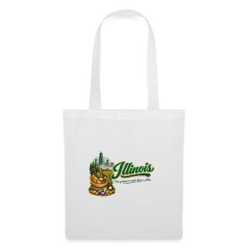 Illinois Retro Vintage Chicago Skyline Jazz Design - Stoffbeutel - Weiß - Vorne