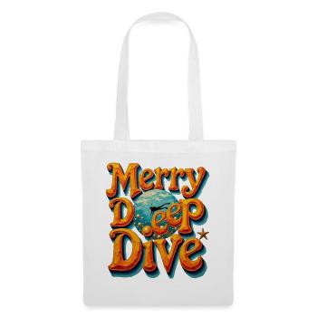 Merry Deep Dive Weihnachts-Tauch-Urlaub - Stoffbeutel - Weiß - Vorne